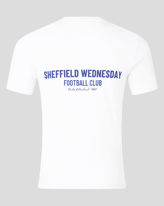 SHEFFIELD WEDNESDAY UNISEX SCRIPT T-SHIRT - WHITE