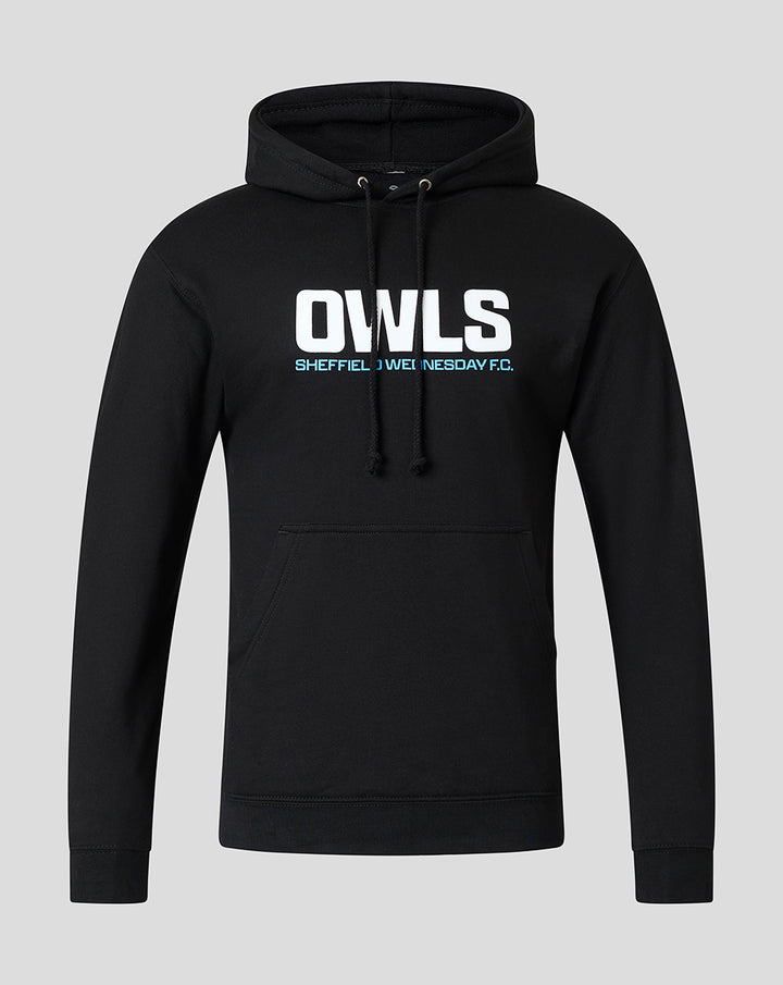 SHEFFIELD WEDNESDAY UNISEX OWLS HOODIE - BLACK