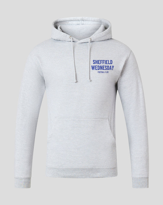 SHEFFIELD WEDNESDAY UNISEX SCRIPT HOODIE - GREY