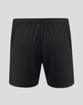 Back view of black Sheffield Wednesday junior home shorts with elastic waistband