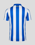 Back view of Sheffield Wednesday men's 2026/27 home shirt in blue and white stripes with OWLS text on the collar