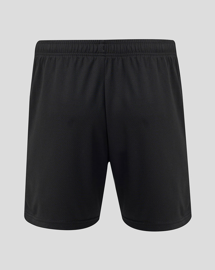 Back view of black Sheffield Wednesday home shorts with an elastic waistband