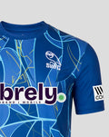 Blue Sheffield Wednesday 2026/27 Home goalkeeper shirt with abstract lime and light blue lines and SWFC crest
