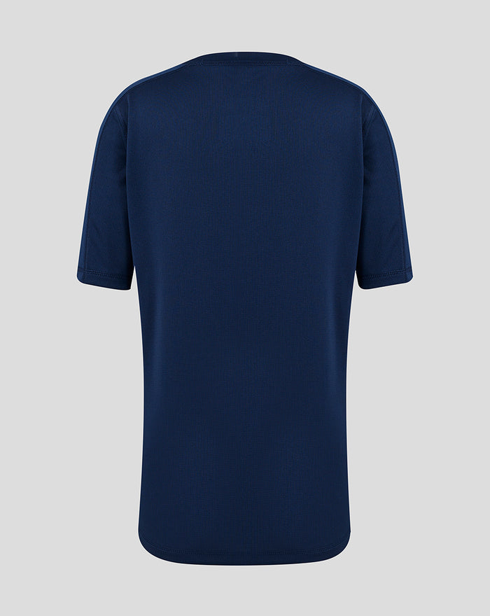 Back view of navy Sheffield Wednesday junior training short sleeve tee.