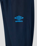 Navy Sheffield Wednesday junior training pants with a bright blue Umbro logo on the leg
