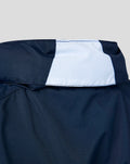 Close up of the collar on the navy Sheffield Wednesday training jacket with a light blue inner panel.