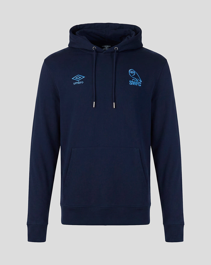 Navy unisex travel OH hoodie featuring SWFC crest and Umbro logo on chest, front view