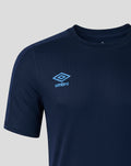 Navy training tee with light blue Umbro logo on the left chest