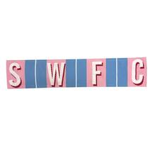 Blue and Pink Striped Jacquard Scarf