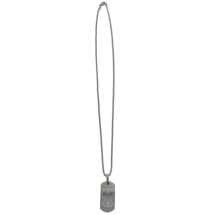 Stainless Steel Oblong Pendant and Chain