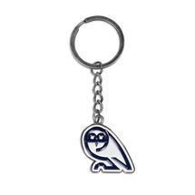 Enamel Retro Owl Keyring