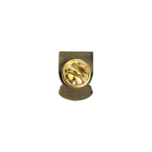 Antique Gold Crest Keyring & Pin Badge Set
