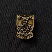Antique Gold Crest Keyring & Pin Badge Set
