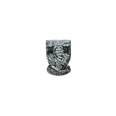Silver Plated Crest Pin Badge