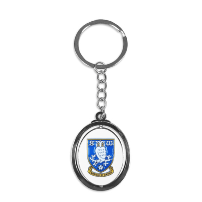 Spinner Crest & Retro Owl Keyring